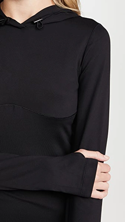 Shop Alo Yoga Alosoft Visionary Hooded Long Sleeve Black