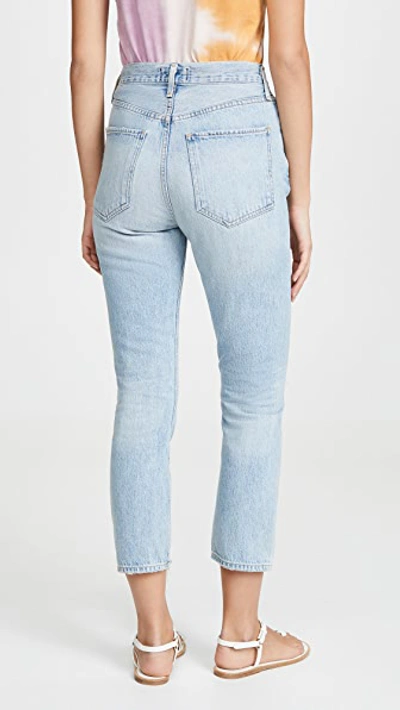 Shop Agolde Riley High Rise Straight Crop Jeans Shatter 32