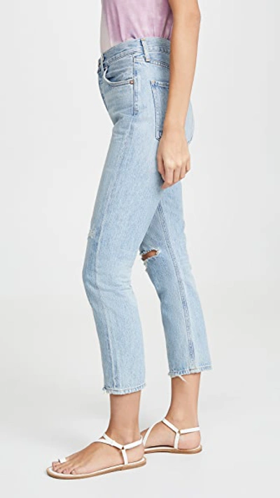 Riley High Rise Straight Crop Jeans