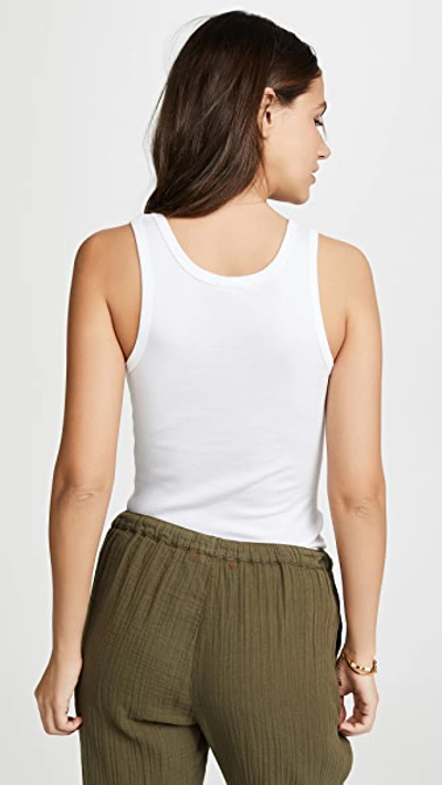 Splendid Zuma 2x1 Rib Scoop-neck Tank In White
