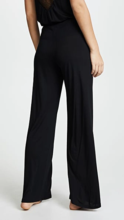 Only Hearts Feather Weight Rib Wide Leg Pants In Black