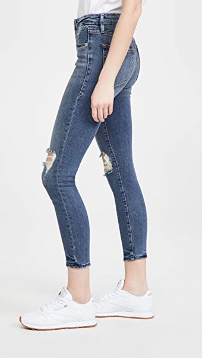 Shop Good American Good Legs Crop Jeans In Blue261