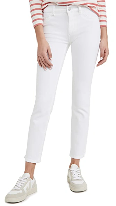 Shop Dl 1961 Angel Cigarette Jeans In Milk