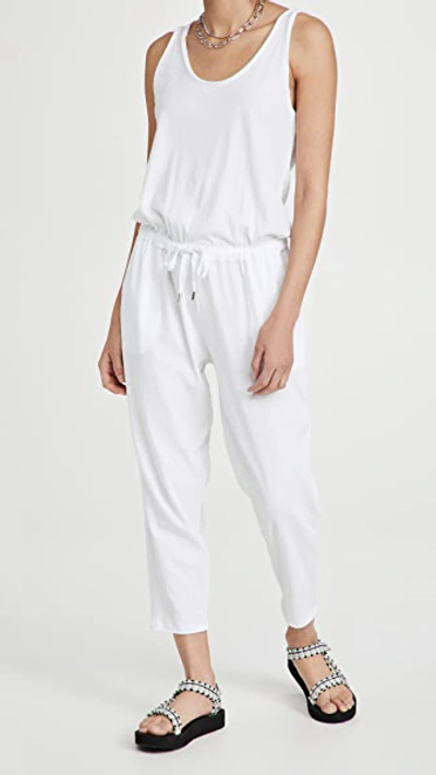 Shop Atm Anthony Thomas Melillo High Torsion Jersey Tank Jumpsuit In White