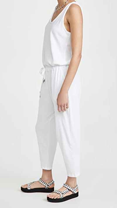 Shop Atm Anthony Thomas Melillo High Torsion Jersey Tank Jumpsuit In White