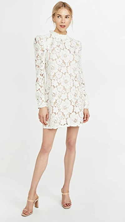Shop Wayf Emma Puff Sleeve Dress In Ivory