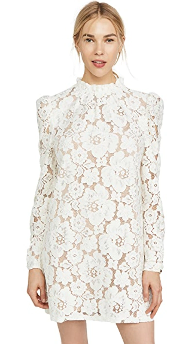 Shop Wayf Emma Puff Sleeve Dress In Ivory