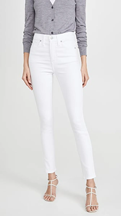 Shop Madewell 10'' High Rise Skinny Jeans Pure White