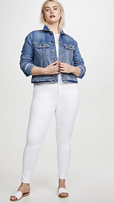 Shop Madewell 10'' High Rise Skinny Jeans Pure White