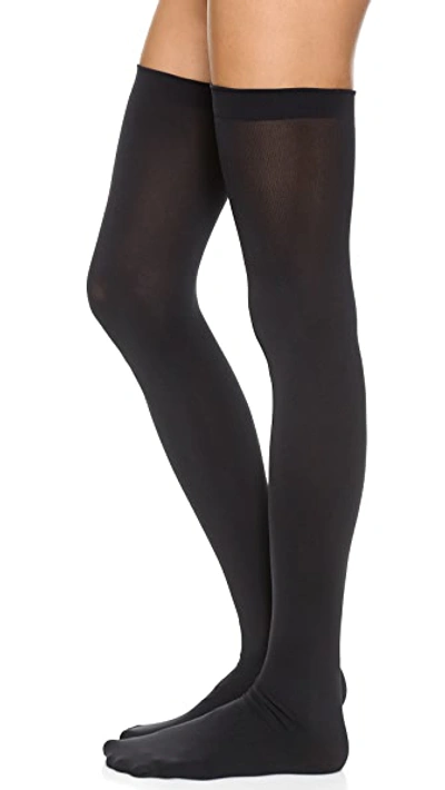 Shop Wolford Fatal 80 Seamless Stay Up Tights In Black