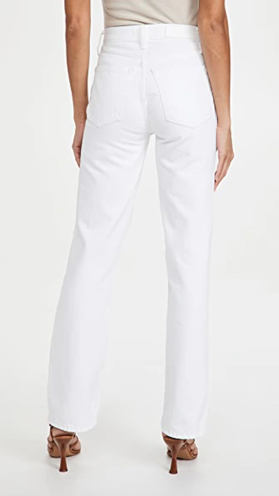 Shop Re/done 90s High Rise Loose Jeans In White With Rips