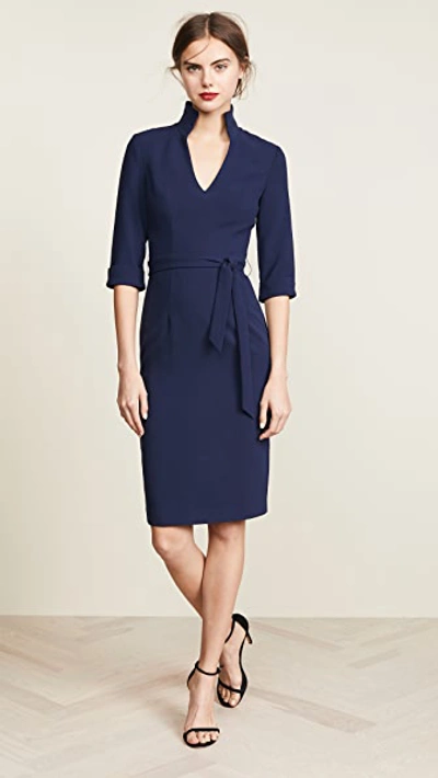 Black Halo Madeline Sheath Dress Pacific Blue