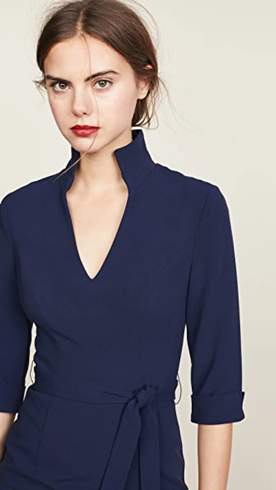 Black Halo Madeline Sheath Dress Pacific Blue