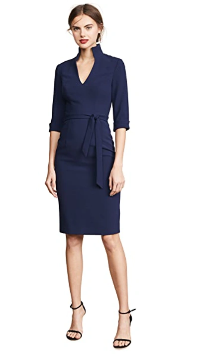 Black Halo Madeline Sheath Dress Pacific Blue