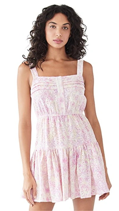 Shop Sundress Marta Dress In Eyelet Tie And Dye