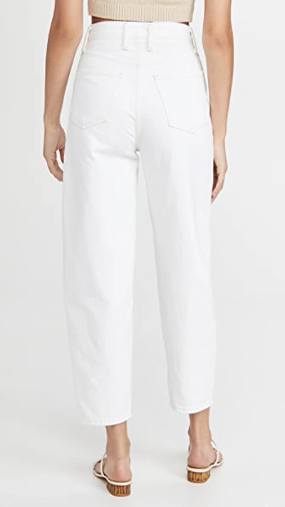 Shop Agolde Balloon Ultra High Rise Curved Taper Jeans Porcelain