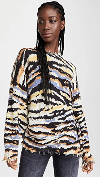 Shop R13 Multi Zebra Sweater