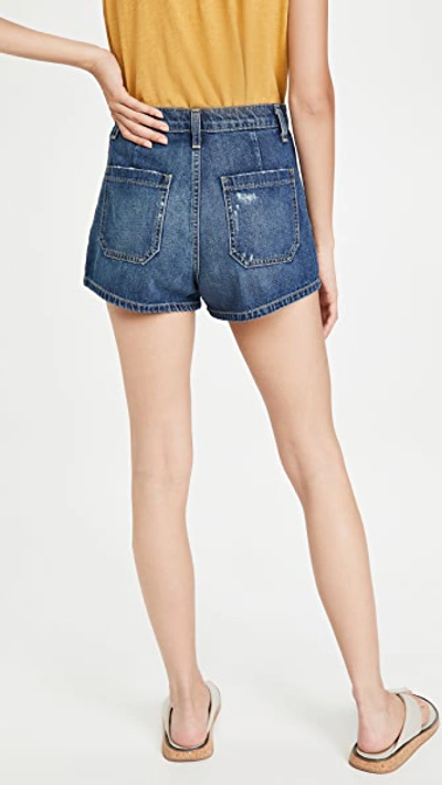 Nili Lotan Mollie Distressed Denim Shorts In Classic Wash