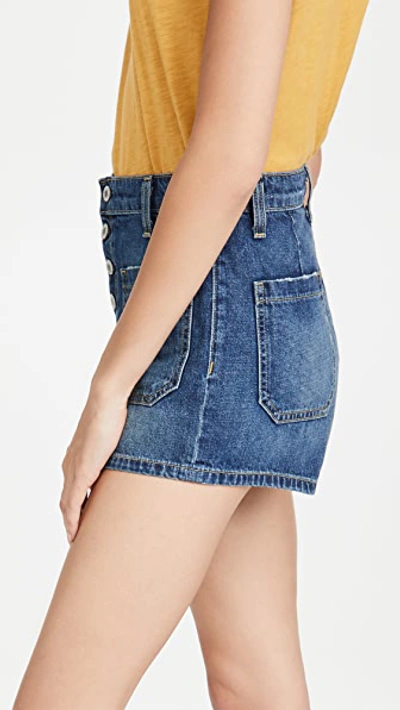Nili Lotan Mollie Distressed Denim Shorts In Classic Wash