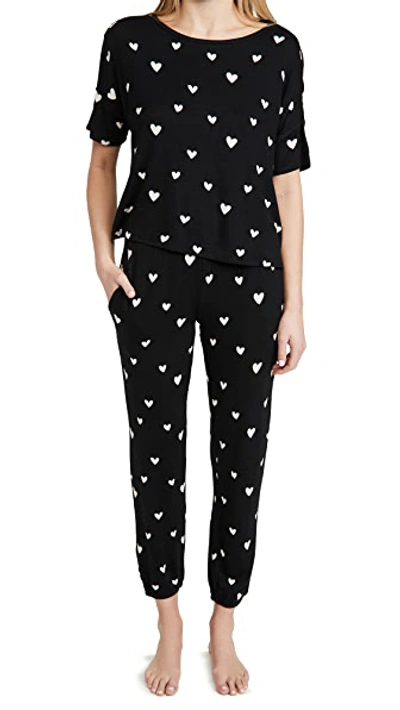 Honeydew Intimates Honeydew Sun Lover Lounge Set In Black Hearts