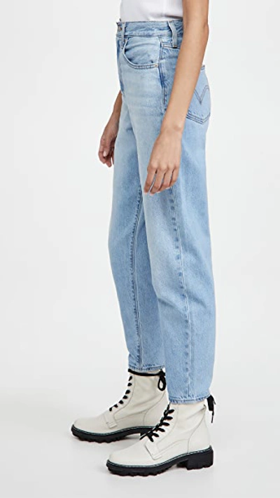 Shop Levi's High Loose Taper Jeans In Way Out Tencel