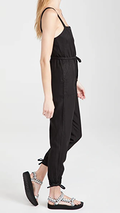 Shop Alice And Olivia Tiana Button Front Jumpsuit In Black