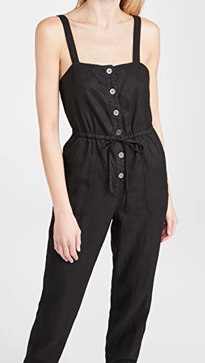 Shop Alice And Olivia Tiana Button Front Jumpsuit In Black