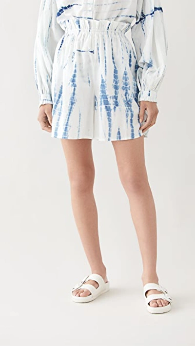 Shop Alix Of Bohemia Painter's Shibori Blue Culottes