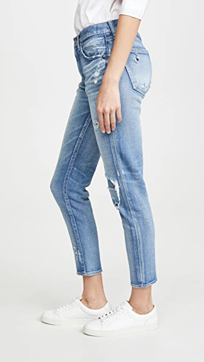 Shop Moussy Vintage Lenwood Skinny Jeans Light Blue