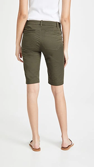 Shop Vince Coin Pocket Bermuda Shorts In Tea Leaf