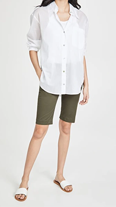 Shop Vince Coin Pocket Bermuda Shorts In Tea Leaf