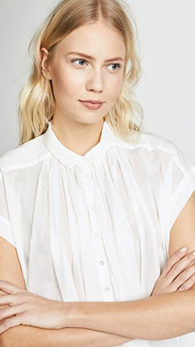 Shop Nili Lotan Normandy Blouse Ivory