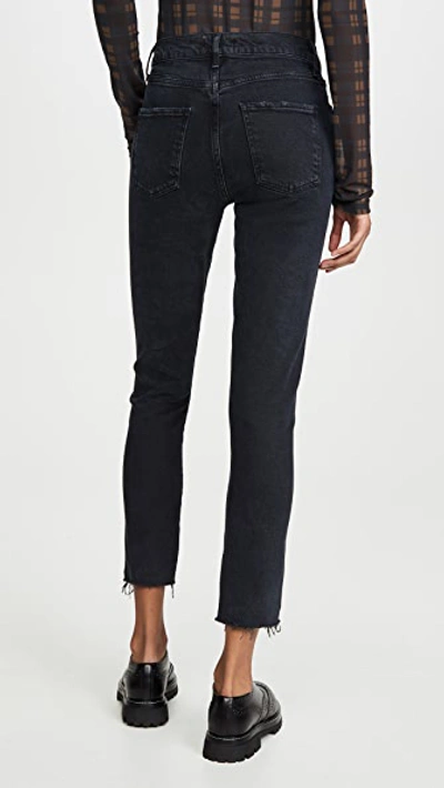 Shop Agolde Toni Mid Rise Straight Jeans In Feral