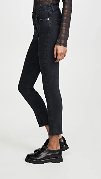 Shop Agolde Toni Mid Rise Straight Jeans In Feral