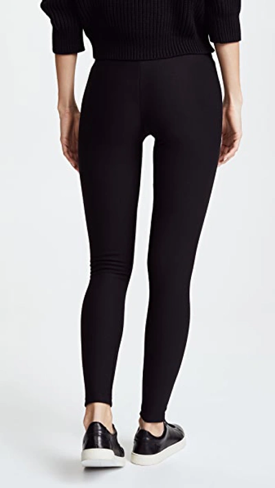 Plush Fleece Lined Leggings In Black