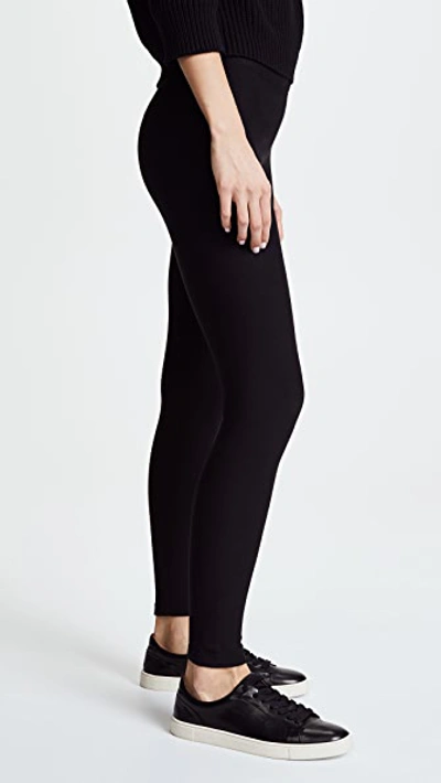 Shop Plush Fleece Lined Leggings Black