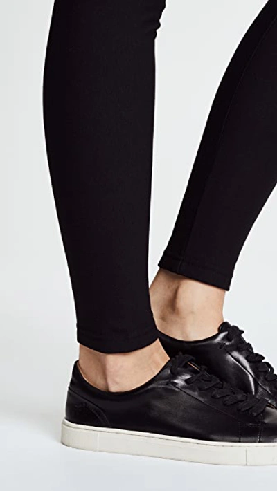 Plush Fleece Lined Leggings In Black