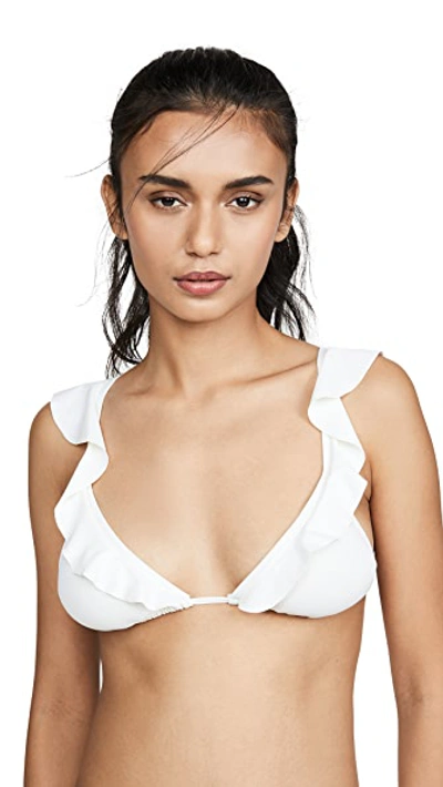 Shop Eberjey So Solid Grayson Bikini Top Ecru L