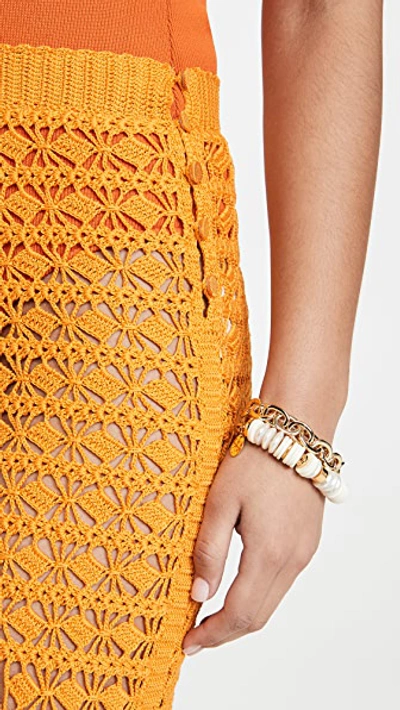 Shop Acne Studios Crochet Skirt In Orange