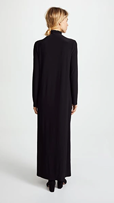 Shop Norma Kamali Turtleneck Gown Black