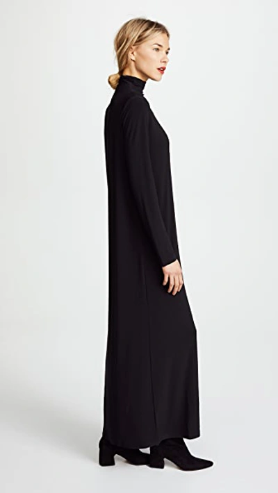 Shop Norma Kamali Turtleneck Gown Black