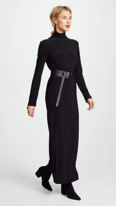 Norma Kamali Kamali Kulture Go Turtleneck Maxi Dress In Black