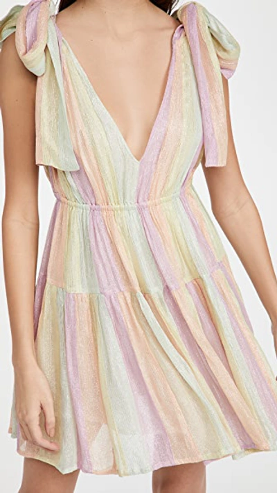 Shop Sundress Fanya Short Dress In Marbella Mix Pastel