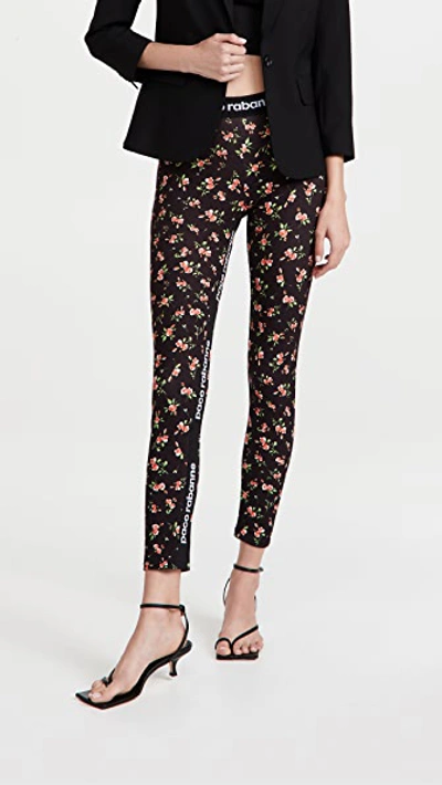 Shop Paco Rabanne Floral Leggings