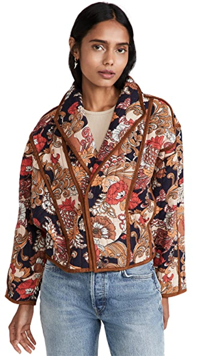 Mother The Big Time Bond Quilted Cotton Jacket In Flowers In Her Hair |  ModeSens