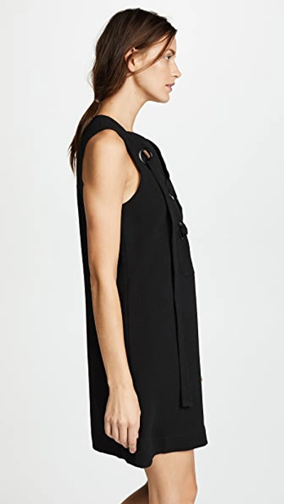 English Factory Lace Up Front Dress In Black
