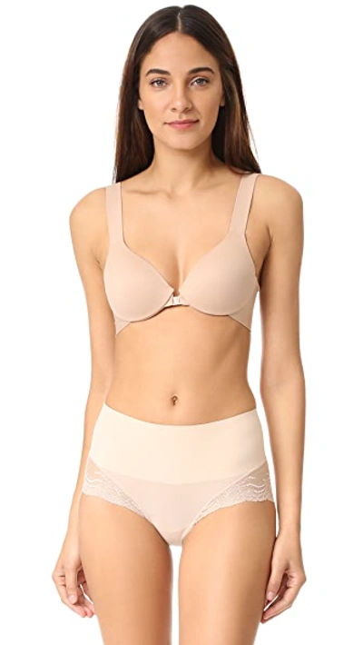Spanx Undie-tectable Lace Hi-hipster Panties In Almond