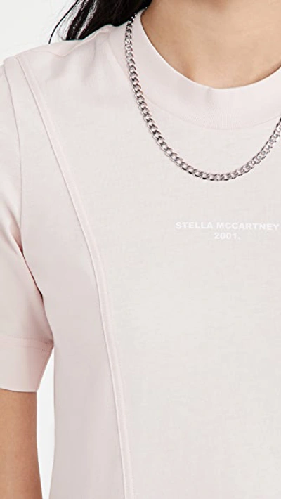 Shop Stella Mccartney Drape Stella Logo 2001 Dress In Pale Pink