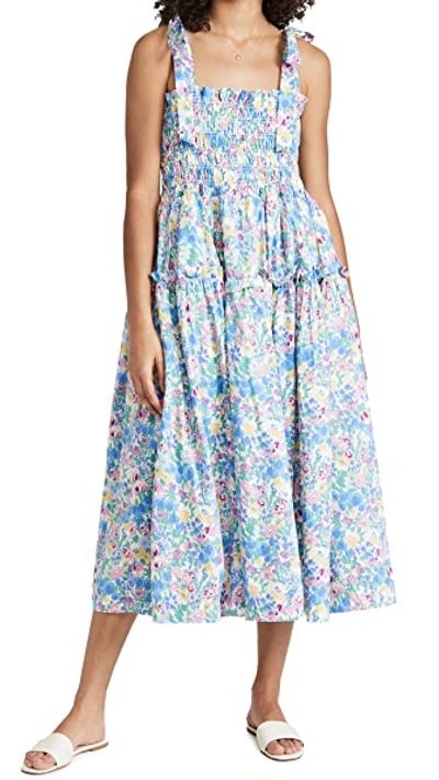 EN SAISON SMOCKED MIDI DRESS ENSAI30086