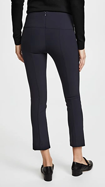 Shop Veronica Beard Zip Back Scuba Pants Navy